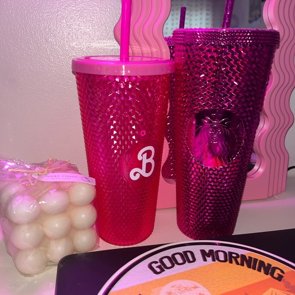 Cinemark Barbie Pink Diamond Tumbler & Reusable Straw - Limited Edition - Picture 2 of 3